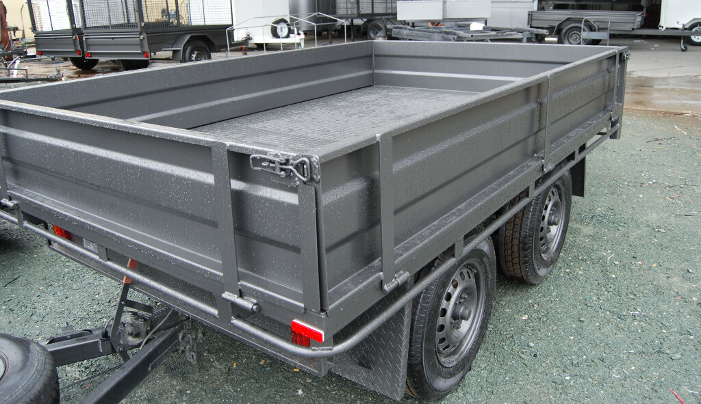 2.0T Tandem Axle Box Trailer with Wheels Under and Drop Sides  1