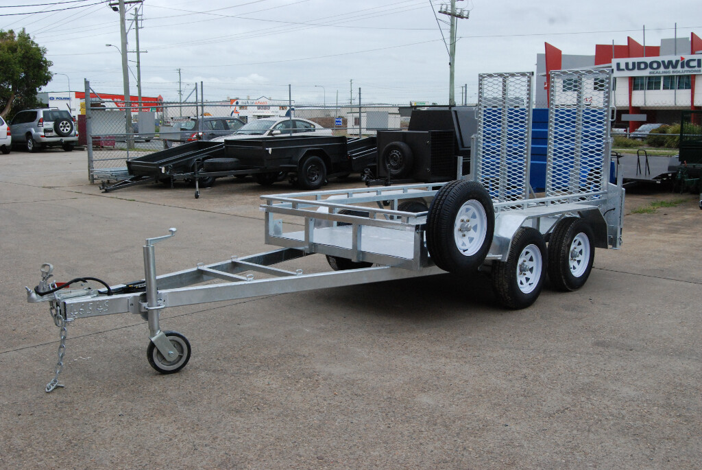 Tandem Axle Galvanised Plant Trailer With Ramps