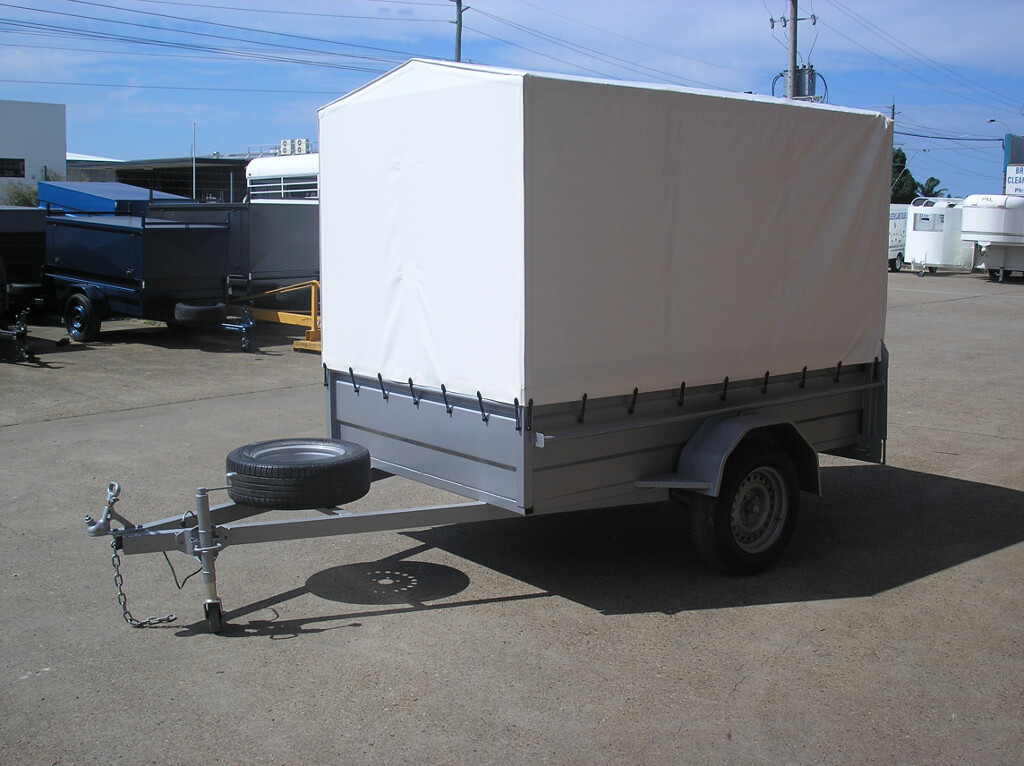 8x5 Trailer With 1200mm Cage And Vinel Canopy 2